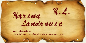 Marina Londrović vizit kartica
